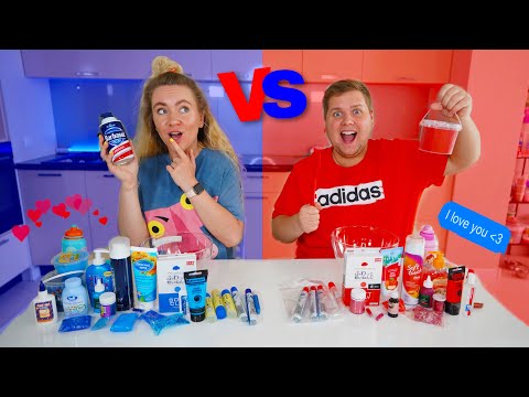 Видео: КРАСНЫЙ против СИНЕГО СЛАЙМ ЧЕЛЛЕНДЖ 💙 БИТВА ЛИЗУНОВ ИЗ СЛУЧАЙНЫХ ИНГРЕДИЕНТОВ