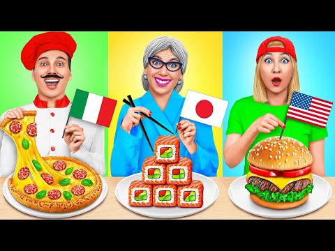 Видео: Кулинарный Челлендж: Я против Бабушки | Еда из Разных Стран Мира от Mega DO Challenge