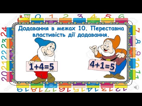 Видео: Додавання  в межах 10. Переставна властивість додавання.