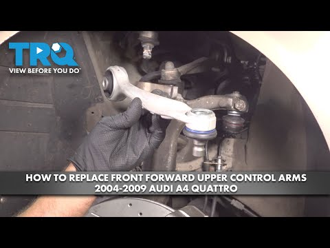 Видео: Как заменить передние верхние рычаги подвески Audi A4 Quattro 2004-2009