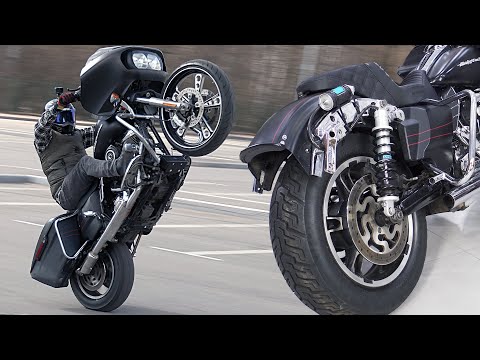 Видео: Подвеска для Станта на Harley Davidson Road Glide