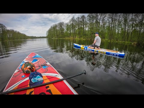 Видео: Сапборд c Aliexpress vs ATLANTSUP / Заплыв по живописному озеру / SUP-board