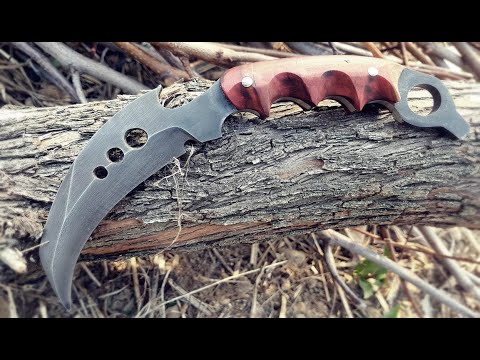 Видео: Изготовление карамбитского ножа из частей плуга