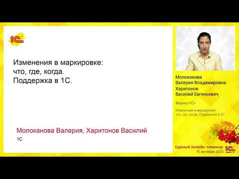 Видео: Изменения в маркировке: что, где, когда. Поддержка в 1С.