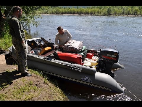 Видео: Тыва . Бий-Хем . Серлиг-Хем.  Лодка Выдра 480.