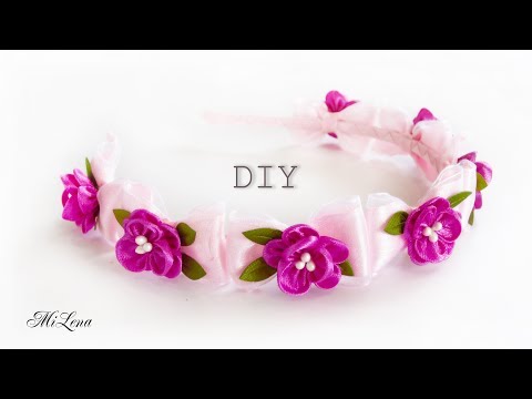 Видео: ОБОДОК С МИНИ-БАНТИКАМИ, МК /  DIY Mini Bows Headband