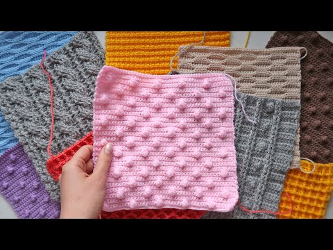 Видео: Вяжем плед мотивами. УЗОР 3