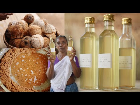 Видео: Сделайте кокосовое масло первого отжима дома | Кокосовое масло первого отжима - Urukku Velichenna
