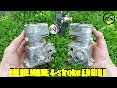 Видео: САМОДЕЛЬНЫЙ 4х такный ДВИГАТЕЛЬ: литьё деталей (+ENG SUB)
