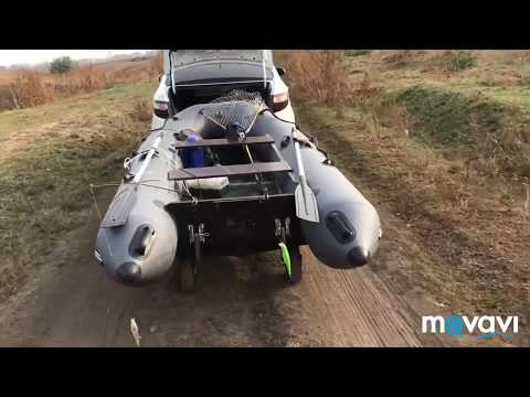 Видео: Немного рыбалки и краш тест новеньких транцевых колёс.