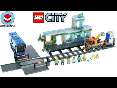 Видео: LEGO City 60335 Железнодорожная станция Скоростная сборка