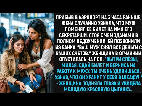 Видео: Приехав в аэропорт на 3 часа раньше, жена случайно узнала, что муж отменил её билет...
