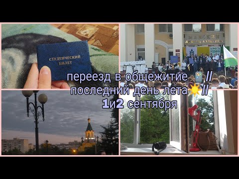 Видео: переезд в общежитие🧳//последний день лета☀️//1и2 сентября