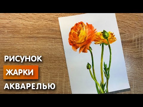 Видео: Как нарисовать жарки карандашом и акварелью начинающим | Рисунок для детей