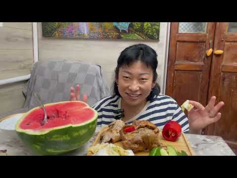Видео: Казахстанский уютный ужин: перепёлка + корейские нотки чимчи🥳🇰🇿#food#аленамукбангалматы#asmr#love 