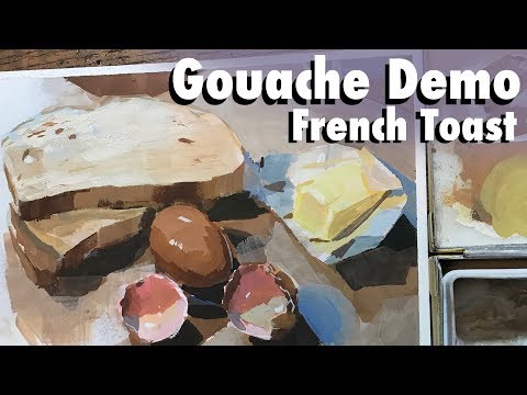 Видео: Световые эффекты на поверхностях: демонстрация французского тоста гуашью
