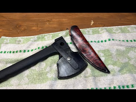 Видео: Простые ножны для топора и ножа 
