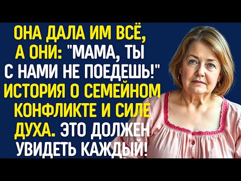 Видео: Когда семья говорит: "Мама, ты с нами не поедешь"