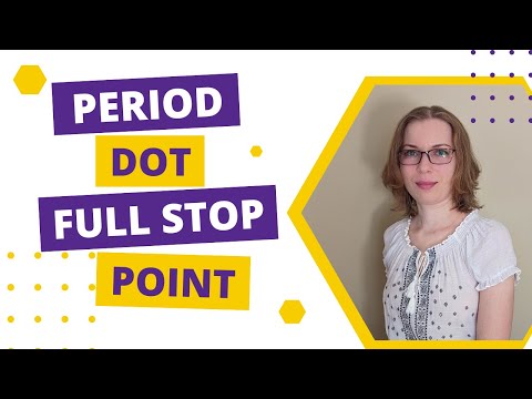 Видео: Крапки в англійській мові: period, full stop, dot, point