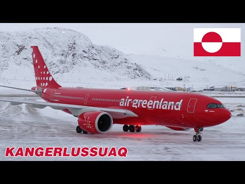 Видео: На борту последнего рейса A330neo авиакомпании Air Greenland из Кангерлуссуака