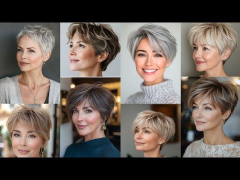 Видео: Короткая стрижка и прическа для женщин старше 60 лет / тренд 2025 года