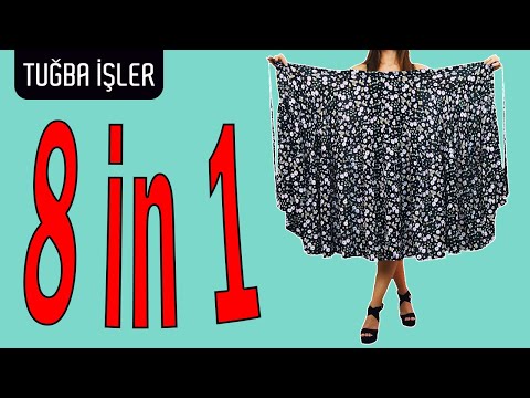 Видео: Сэкономь место в шкафу и чемодане! Раскрой и пошив юбки «Восьмерка» | Tuğba İşler
