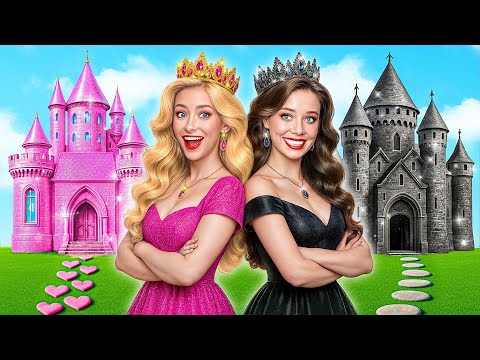 Видео: Домики Одного Цвета Челлендж | Черная vs Розовая Принцесса от Multi DO Girls