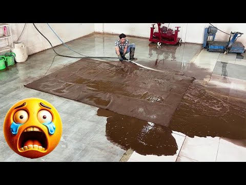 Видео: Мужчина восстановил 50-летний ржавый ковер // Даже старый владелец хочет вернуть его!