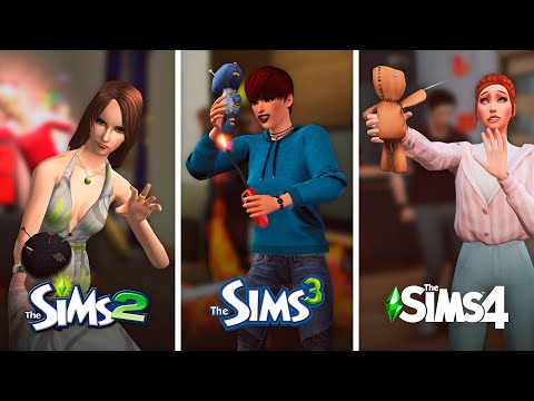 Видео: Кукла Вуду в The Sims / Сравнение 3 частей