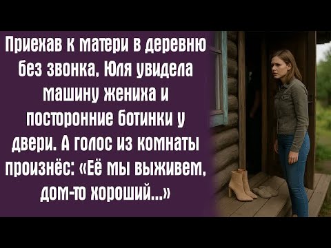 Видео: Приехав к матери в деревню без звонка, Юля увидела машину жениха и посторонние ботинки у двери.