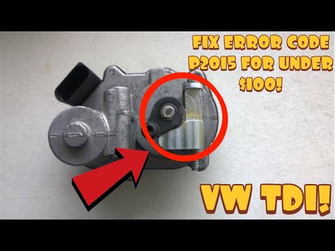 Видео: Устраните ошибку P2015 на вашем Volkswagen TDI менее чем за 100 долларов! Ремонтный кронштейн Die...