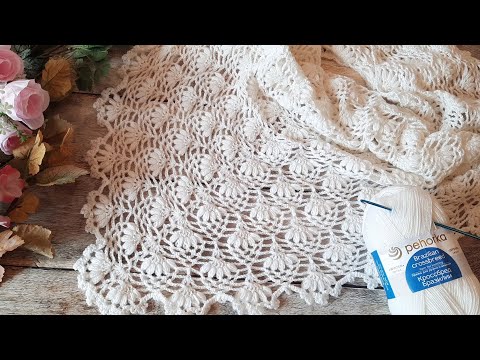 Видео: ВЯЖУ и Не МОГУ остановиться!🤗Ажурная шаль (бактус) "Белый лебедь" 🦢 крючком!