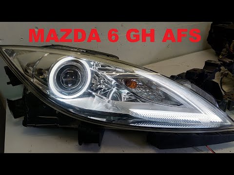 Видео: MAZDA 6 GH AFS. Замена линз (HELLA 3R) + ангельские глазки (NZ LED STYLE). "Американка"