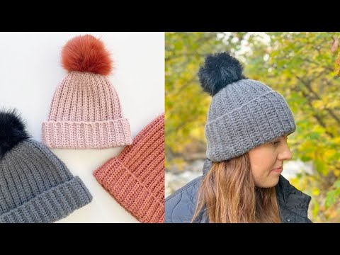 Видео: Вязаная крючком шапка с красным сердцем и начесом
