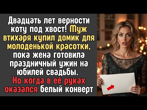 Видео: Муж купил домик для молодой любовницы, пока жена готовила праздничный ужин на юбилей их свадьбы