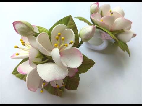 Видео: Меня покорил этот Простой способ🌿 Яблоневый цвет из фоамирана на резинке 🌿