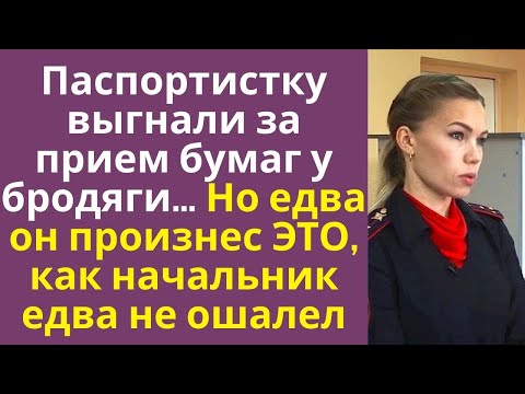 Видео: Паспортистку выгнали за прием бумаг у бродяги… Но едва он произнес ЭТО, как начальник едва не ошалел