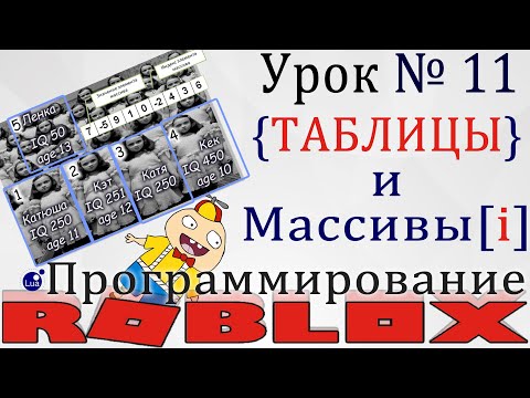 Видео: Таблицы, их перебор и GetChildren в Roblox. Урок 11