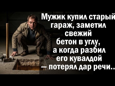 Видео: Мужик купил старый гараж, заметил свежий бетон в углу, а когда разбил его кувалдой—потерял дар речи.