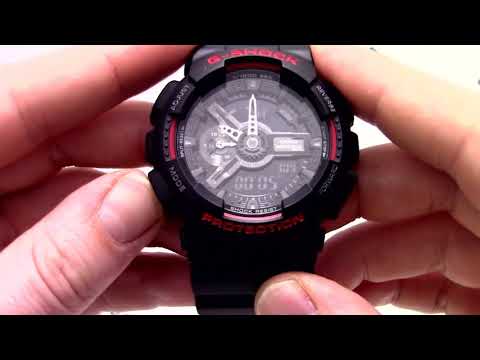 Видео: Часы Casio G-SHOCK GA-110HR-1A - Инструкция, как настроить от PresidentWatches.Ru