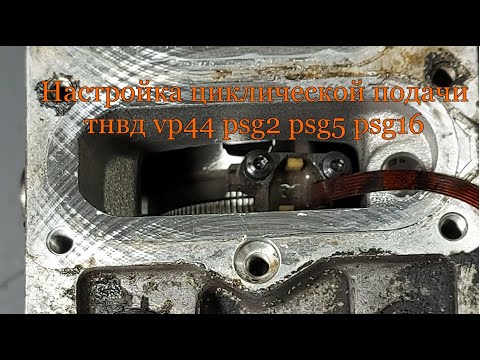 Видео: настройка циклической подачи тнвд vp44 psg2 psg5 psg16