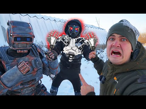 Видео: Битва робота и Прыгуна киборга! Кто победит в этой битве?