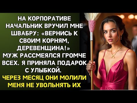 Видео: Муж смеялся, когда мне вручили швабру на корпоративе. А потом просил у меня работу.