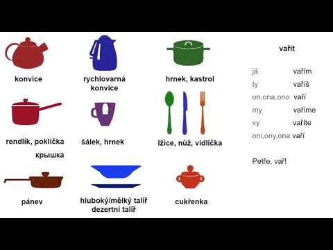 Видео: Чешский Посуда Čeština Nádobí