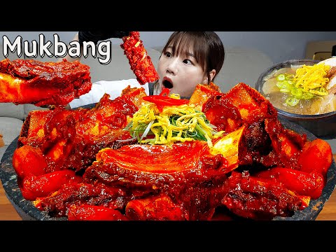 Видео: Sub)Real Mukbang- Острые тушеные ребрышки 🔥 Суп из ребрышек 🍖 (Гальби Чим) Лапша🍜 КОРЕЙСКАЯ ЕДА АСМР