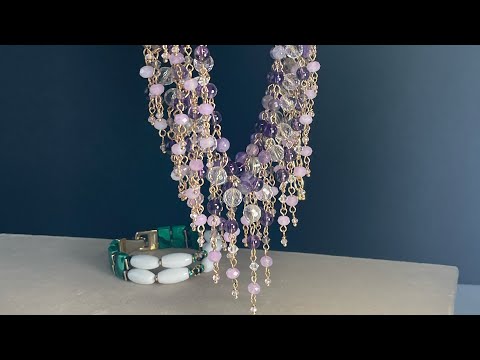 Видео: Ожерелье по мотивам Chanel !!! Нюансы  сборки   Процесс ! Сложно, но очень красиво !