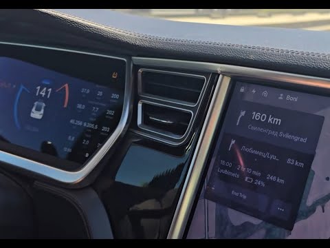 Видео: София - Любимец и обратно с Tesla Sp85+