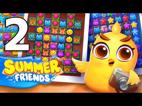 Видео: Summer Friends — игра жанра «три в ряд». Геймплей. Прохождение. Часть 2 | iOS, Android, Казуальна...