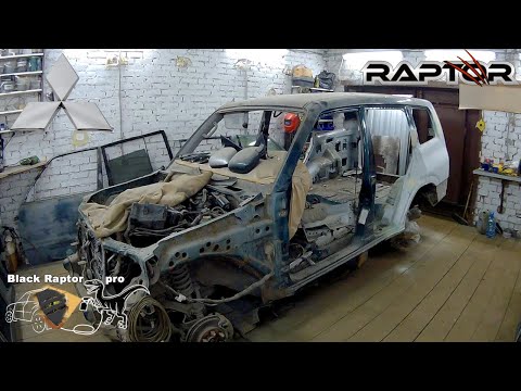 Видео: Долгий и сложный процесс восстановления кузова Mitsubishi Pajero 3.