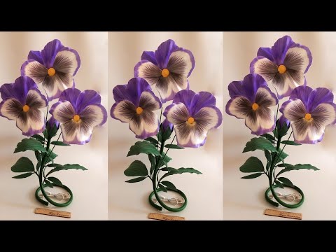 Видео: Как сделать красивый цветок из полиэтиленового пакета | Цветочные ремесла